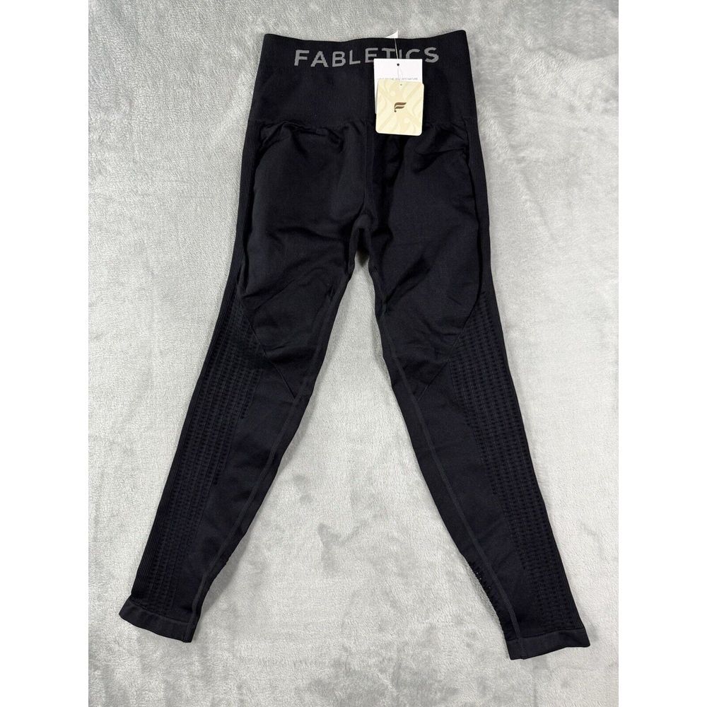 Fabletics Leggings Women's XS Black Sync High Waisted Perforated 7/8 NWT
